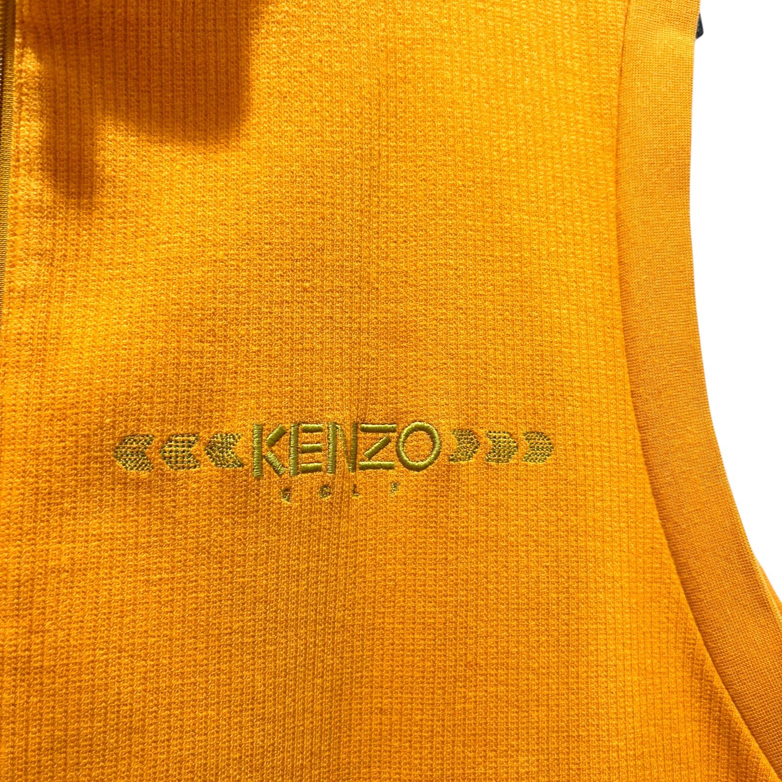 KENZO GOLF／ケンゾー／ベスト／チャック／ブランドロゴ／刺繍／派手