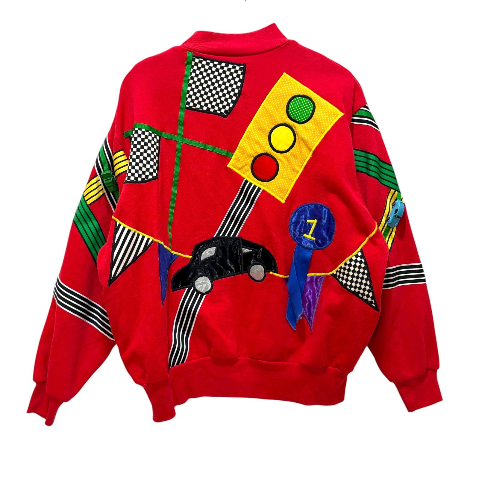 激 the frog pond 古着 赤 レッド ヴィンテージ ミニカー カジュアル ストリート 長袖 スウェット トップス ジャケット パーカー 80s 90s 00s
