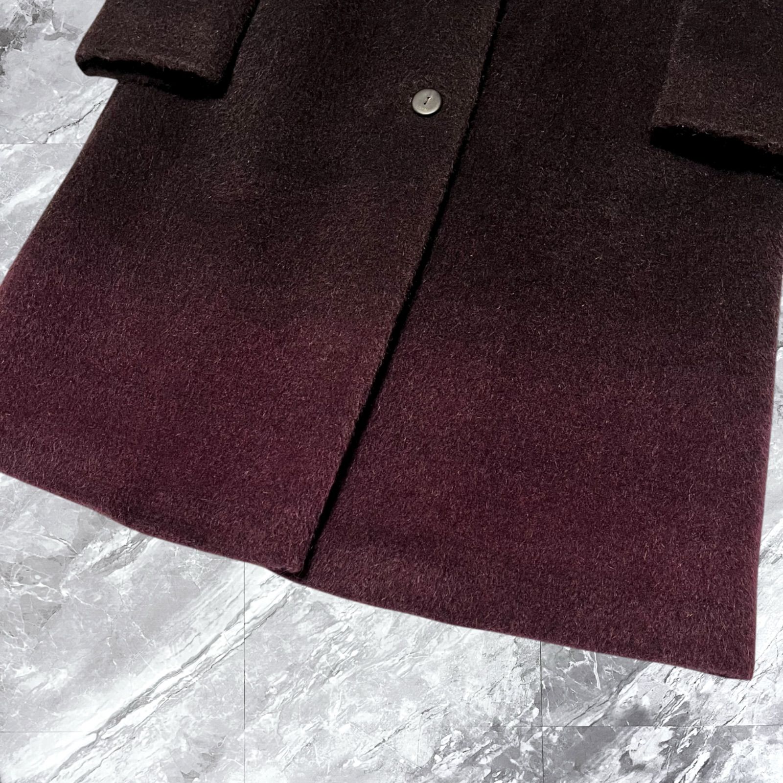 極美品 Laurel ローレル ロングコート グラデーション ウール アルパカ 