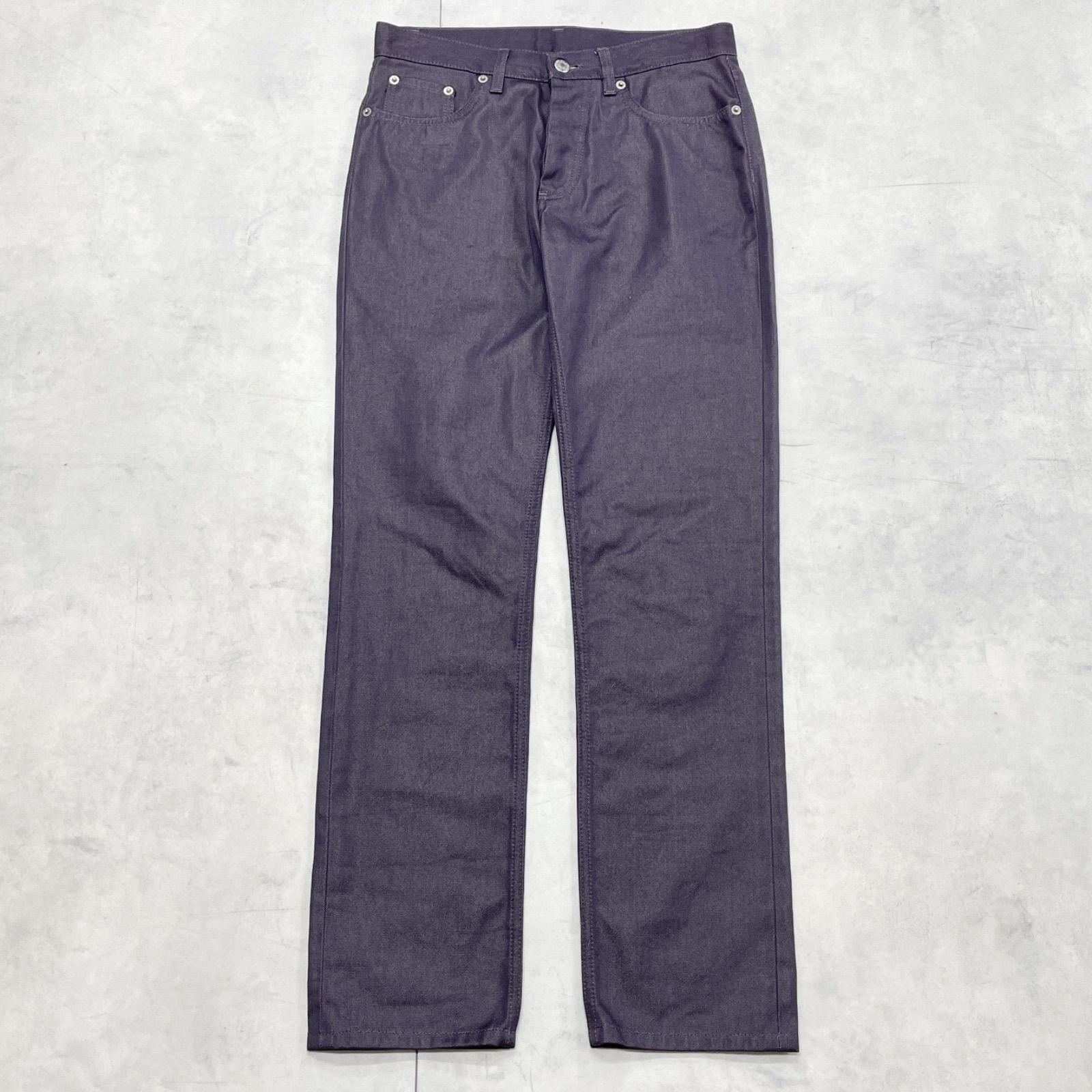 HELMUT LANG ヘルムートラング デニムパンツ コットン シルク パープル イタリア製 レディース 27