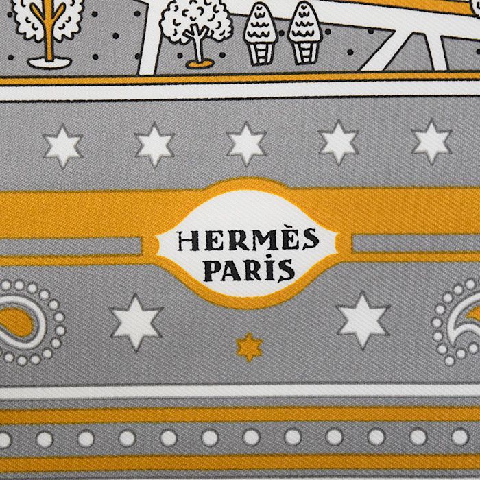 エルメス HERMES スカーフ カレ 55 シルク 100% LES AMOUREUX DE PARIS