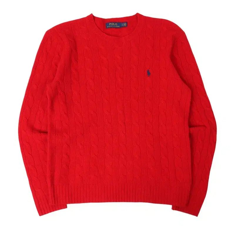 ポロラルフローレン レッド メリノウール カシミア ニット