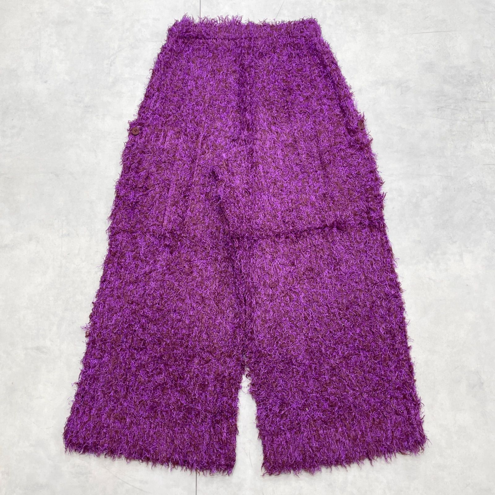 PLEATS PLEATS ISSEY MIYAKE プリーツプリーズ イッセイミヤケ ワイドパンツ ファー ボア シャギー レーヨン ポリエステル レディース 3