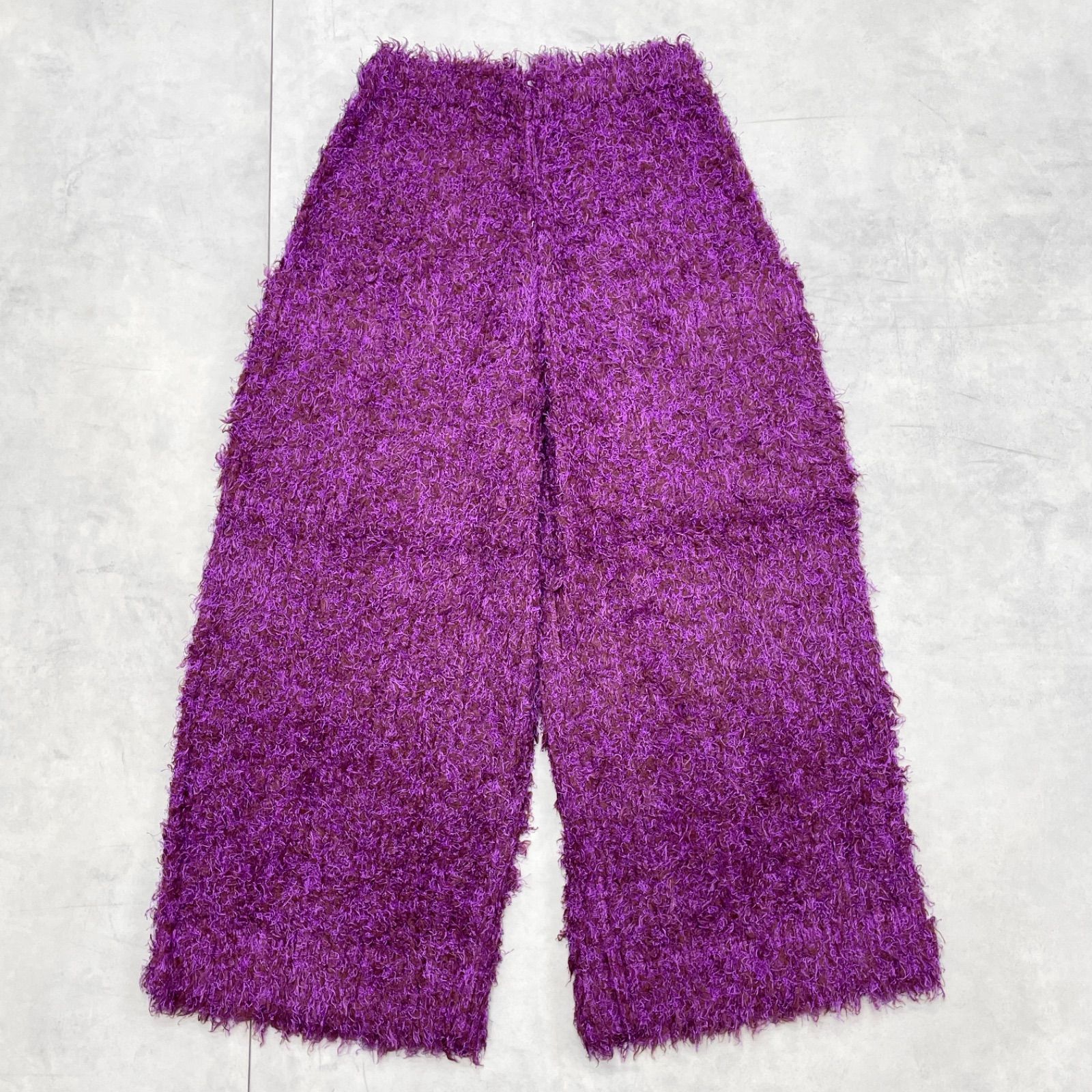 PLEATS PLEATS ISSEY MIYAKE プリーツプリーズ イッセイミヤケ ワイドパンツ ファー ボア シャギー レーヨン ポリエステル レディース 3