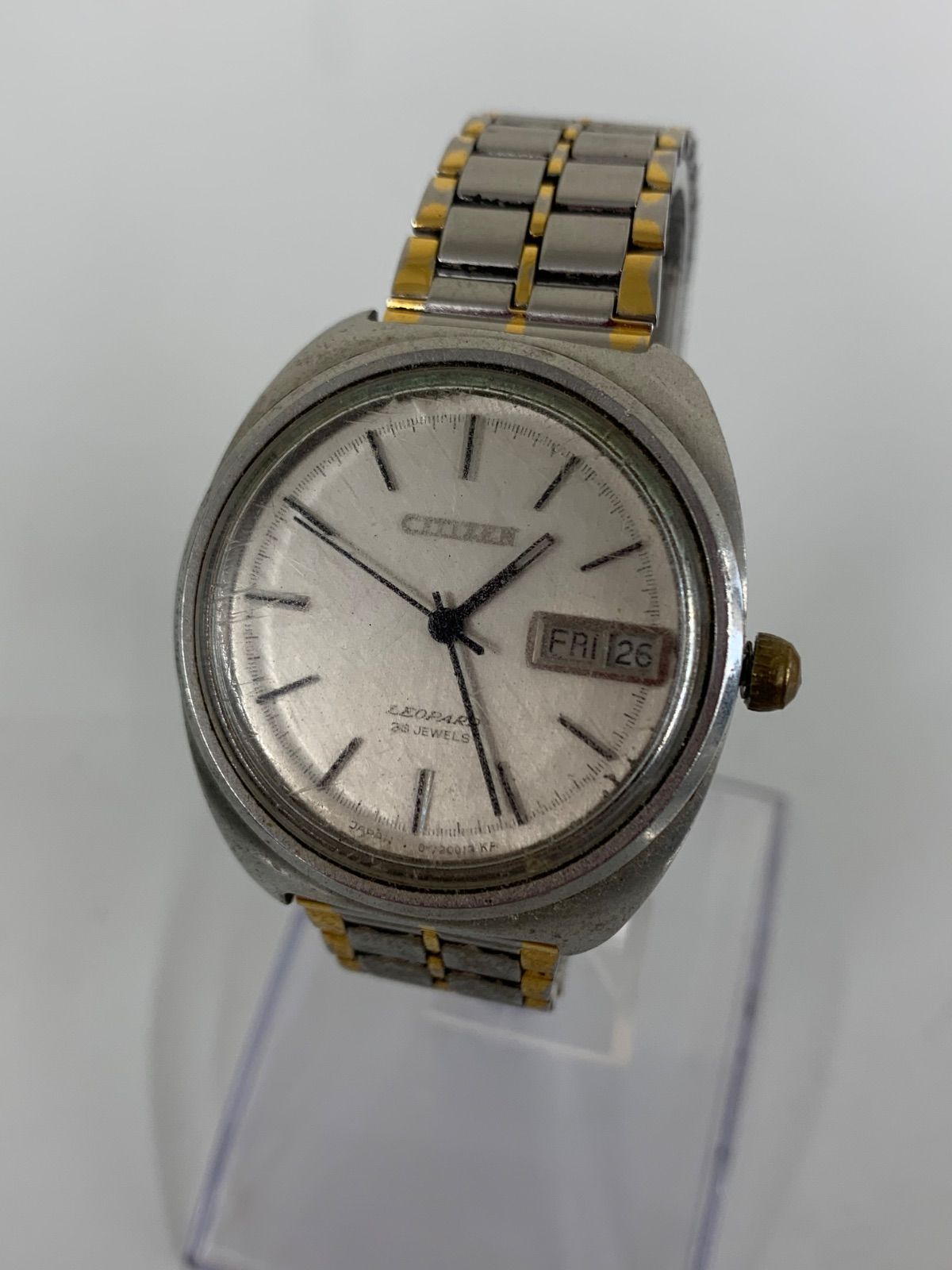 2 稼動品 CITIZEN LEOPARD メンズ自動巻き腕時 4-720016 時計 1