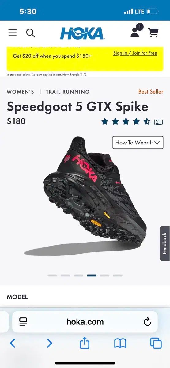  HOKA 5 レディース 240 US 7 B 登山靴 トレッキングシューズ アウトドアシューズ