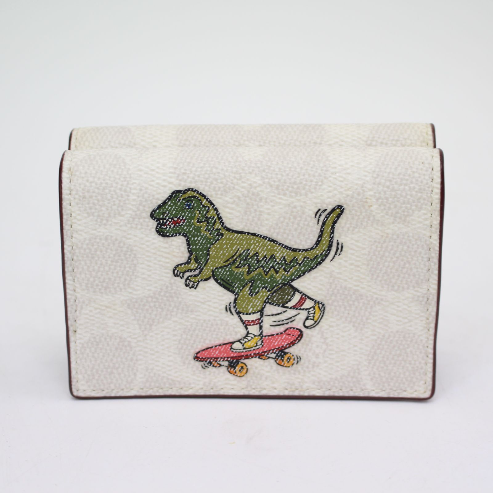 未使用級✨COACH コーチ　折り財布　レキシー　恐竜　レザー 690)コーチ COACH × レキシー 恐竜 三つ折り財布 コラボ コーチ