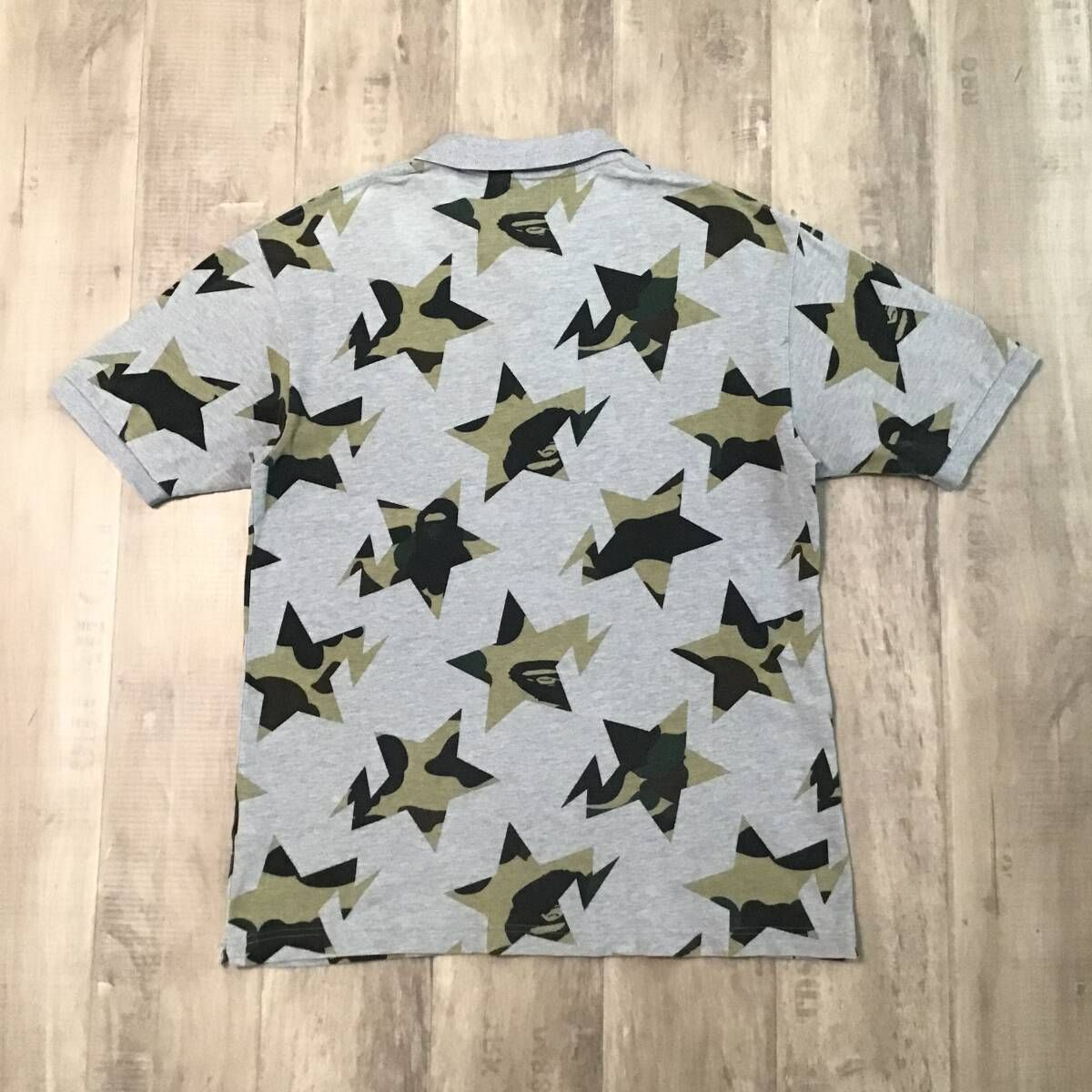 ☆XL☆ BAPE CAMO スター ポロシャツ a bathing ape STAR BAPE sta 1st