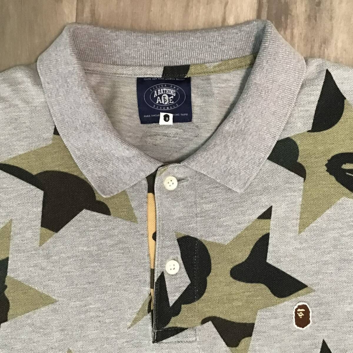 ☆XL☆ BAPE CAMO スター ポロシャツ a bathing ape STAR BAPE sta 1st