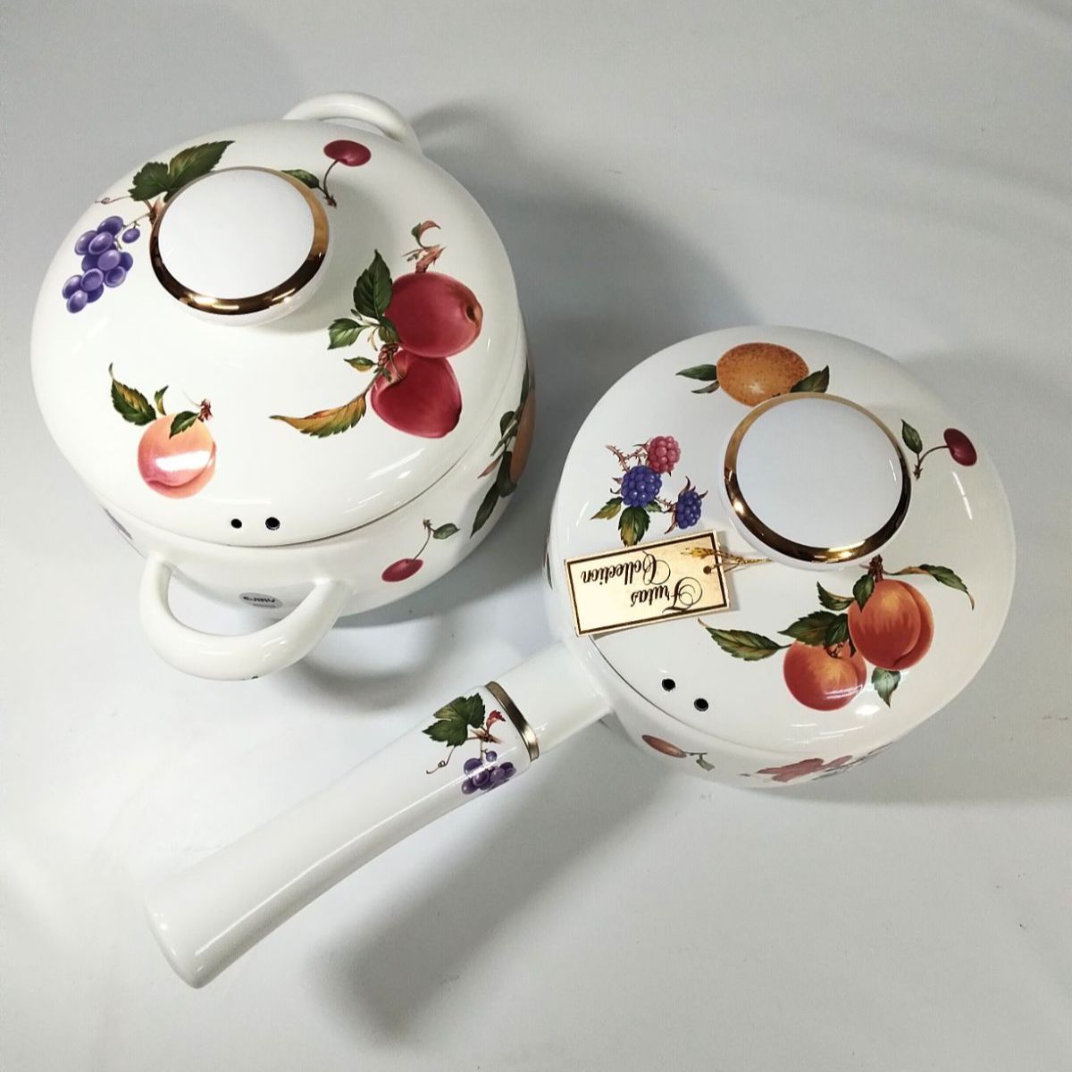 未使用あり】エジリー EJIRY フルータス コレクション ホーロー両手鍋