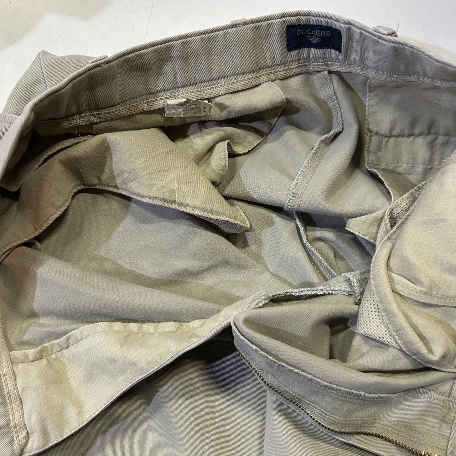 USA 古着 00s DOCKERS チノパン タック ワイド ストレート アメカジ