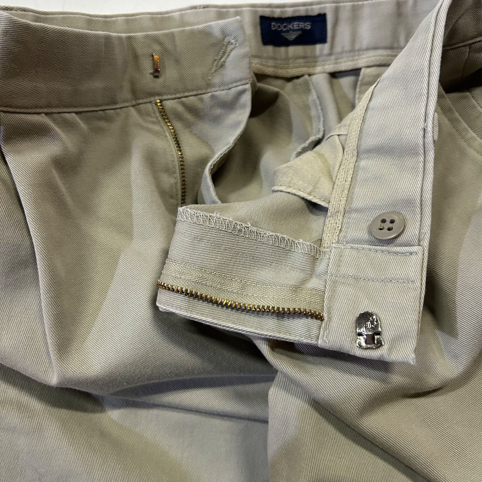 USA 古着 00s DOCKERS チノパン タック ワイド ストレート アメカジ