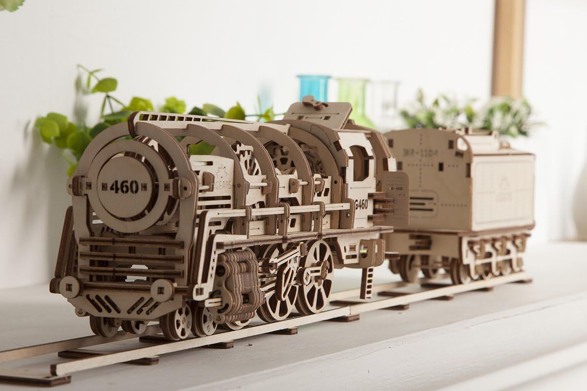 未開封新品！UGears ユーギアーズ 3D立体木工パズル! Locomotive with