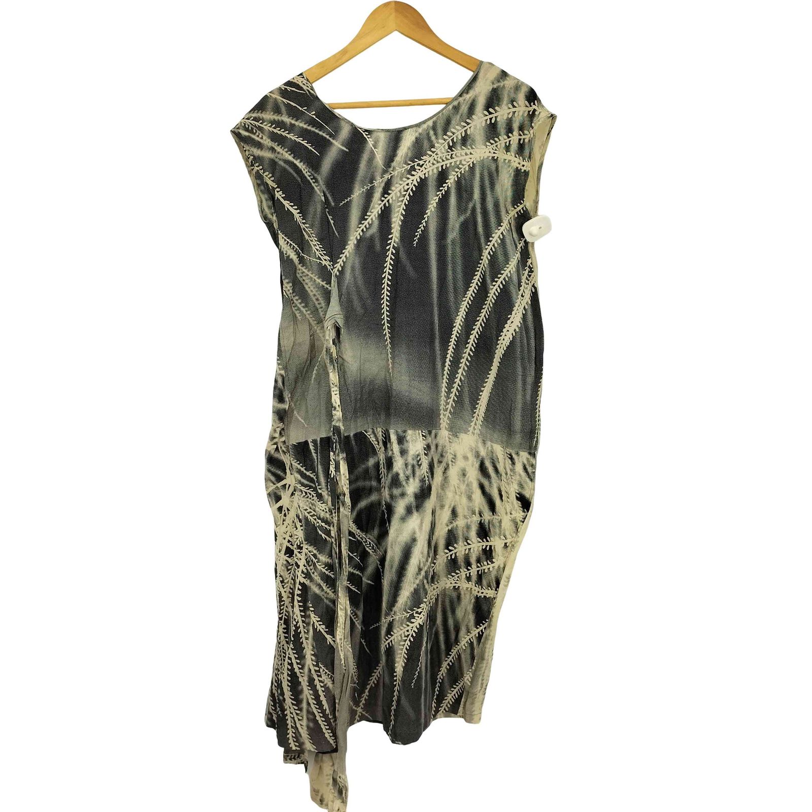 ヨーガルレール ノースリーブワンピース ヨーガンレール Jurgen Lehl コットンシルク ボタニカル柄 ノースリブ