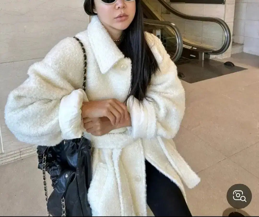 ドゥノリタ ブークレ カラ マックス コート - アイボリー