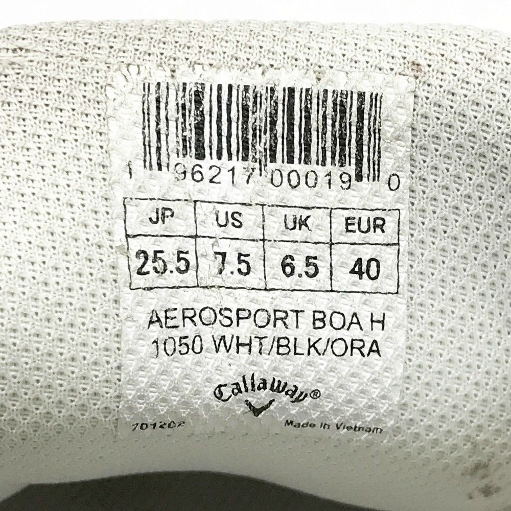 Mizuno ミズノアルファJapan 27.5cm CALLAWAY キャロウェイ ゴルフシューズ AEROSPORT BOA ホワイト系 25.5