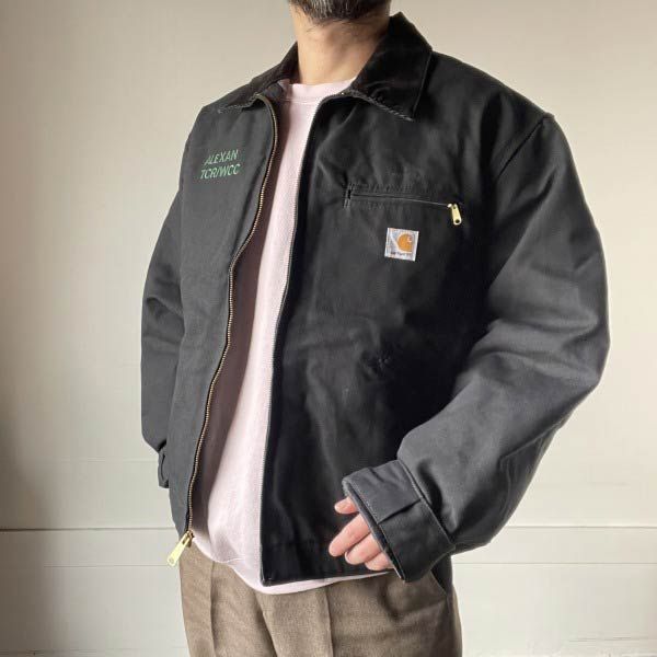 新品 00s carhartt J01 BLK デトロイト ジャケット 黒 46R XL 新品 00s carhartt J01 BLK デトロイト ジャケット 黒 46R XL