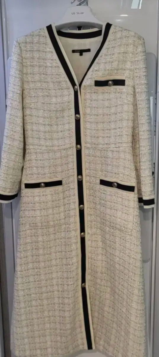 マージュ ツイード ONE PIECE アイボリー ブラック バイ