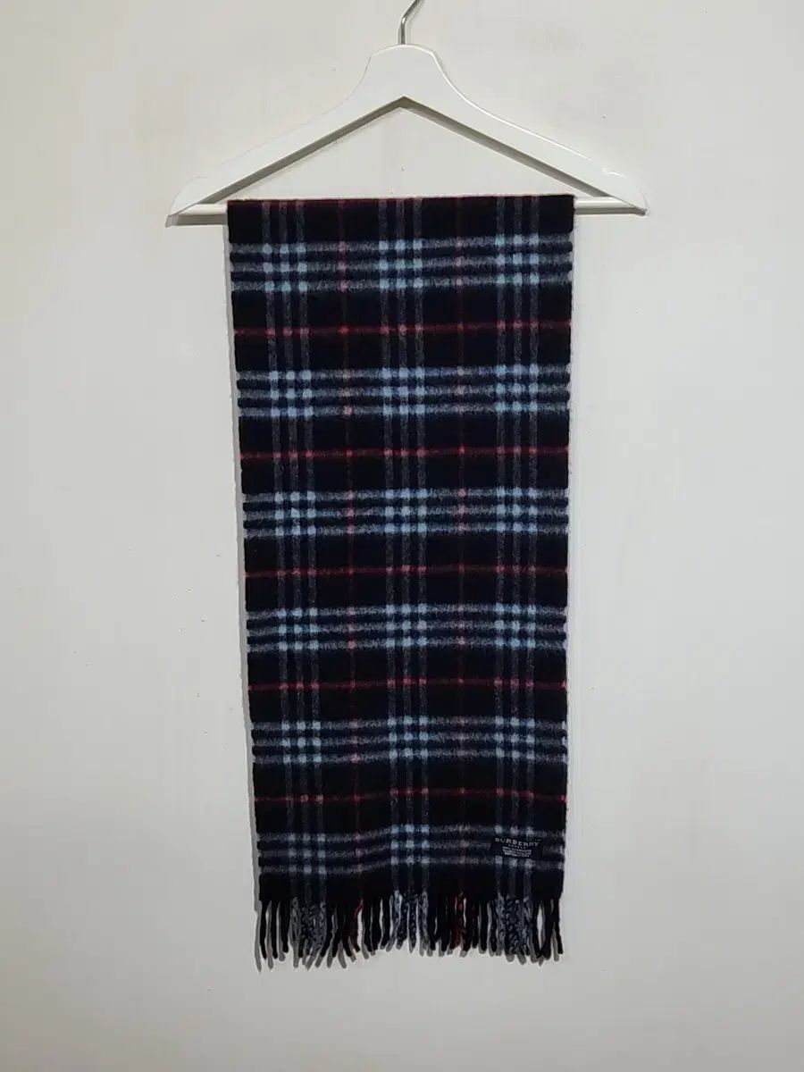 バーバリー カシミア マフラー ネイビー チェック マフラー