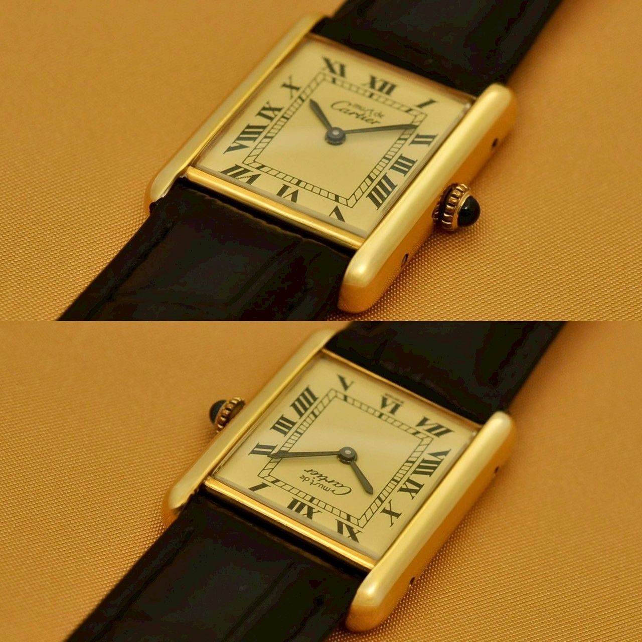 T142 カルティエ ヴェルメイユ マストタンクLM アイボリー文字盤 クォーツ カルティエ マストタンク LM ヴェルメイユ Ref.590005 アイボリー文字