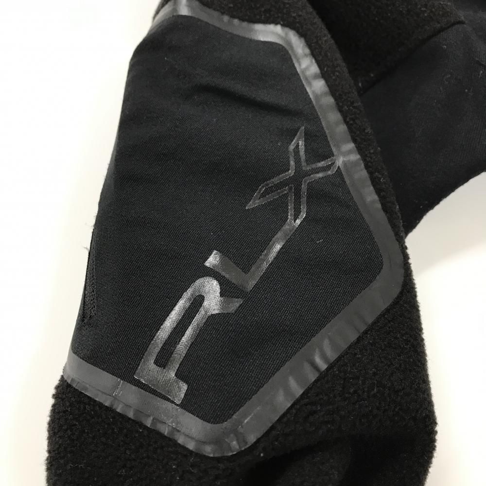 RLX ブラック ジャケット レディースXS RLXラルフローレン 切替フリースジャケット 黒 起毛 ダブルジップ