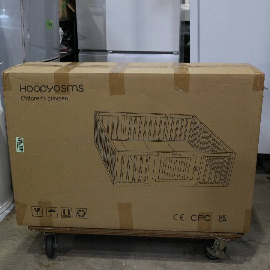 hoopyosms ベビーサークル 12パネル セーフティゲート付き 部屋に合うように調整 ベビーフェンス 安全なプレイヤード 大きなスペース ワードローブ収納棚 室内用 180 x 200 cm 組み立て家具 290 y 05