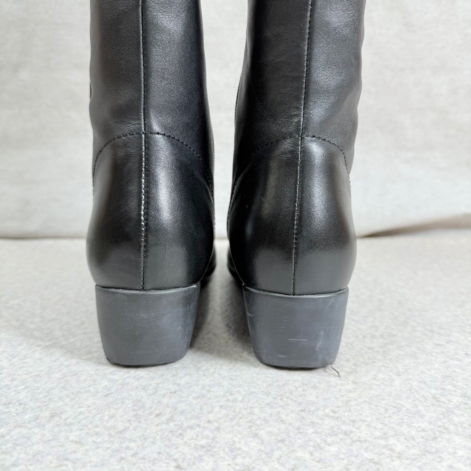 極美品】fitfit フィットフィット 本革 レザー ロングブーツ サイド