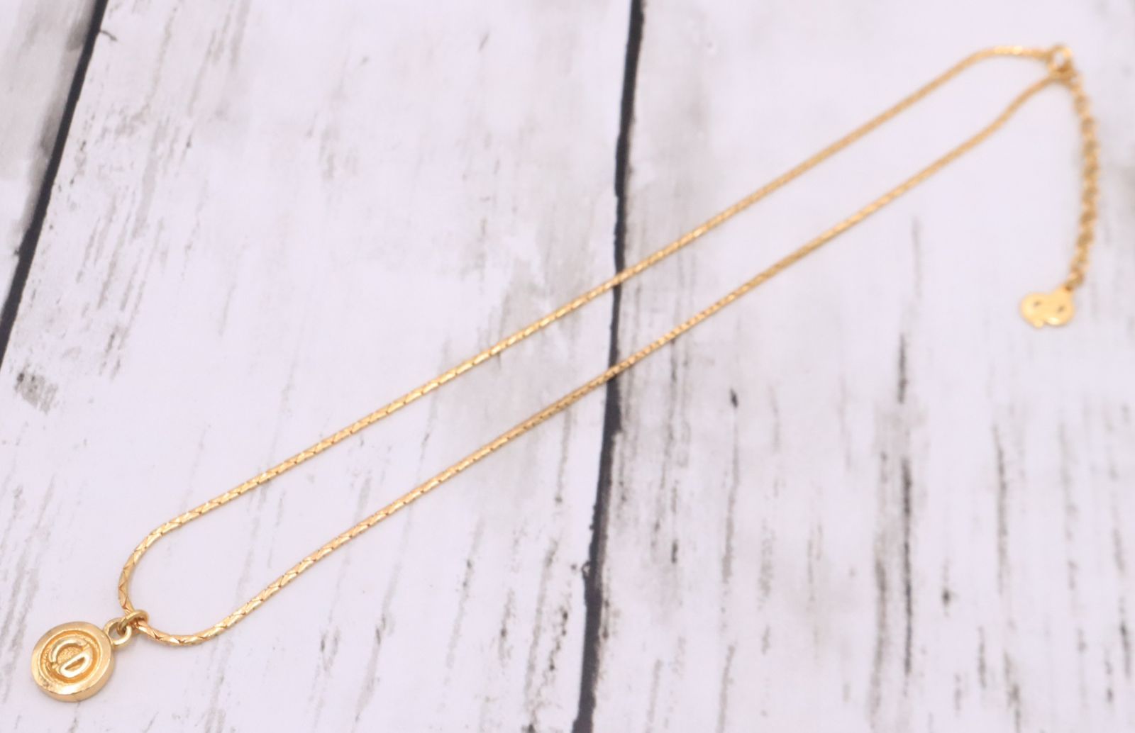 ト長 Christian Dior クリスチャンディオール ネックレス DC ロゴ IR 0808