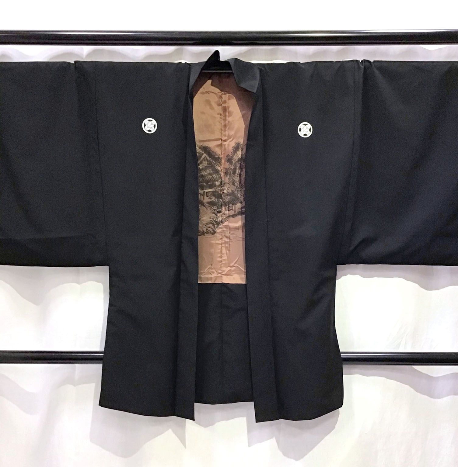 男物 羽織 着物 五つ紋 No.200701-1609 梱包サイズ60