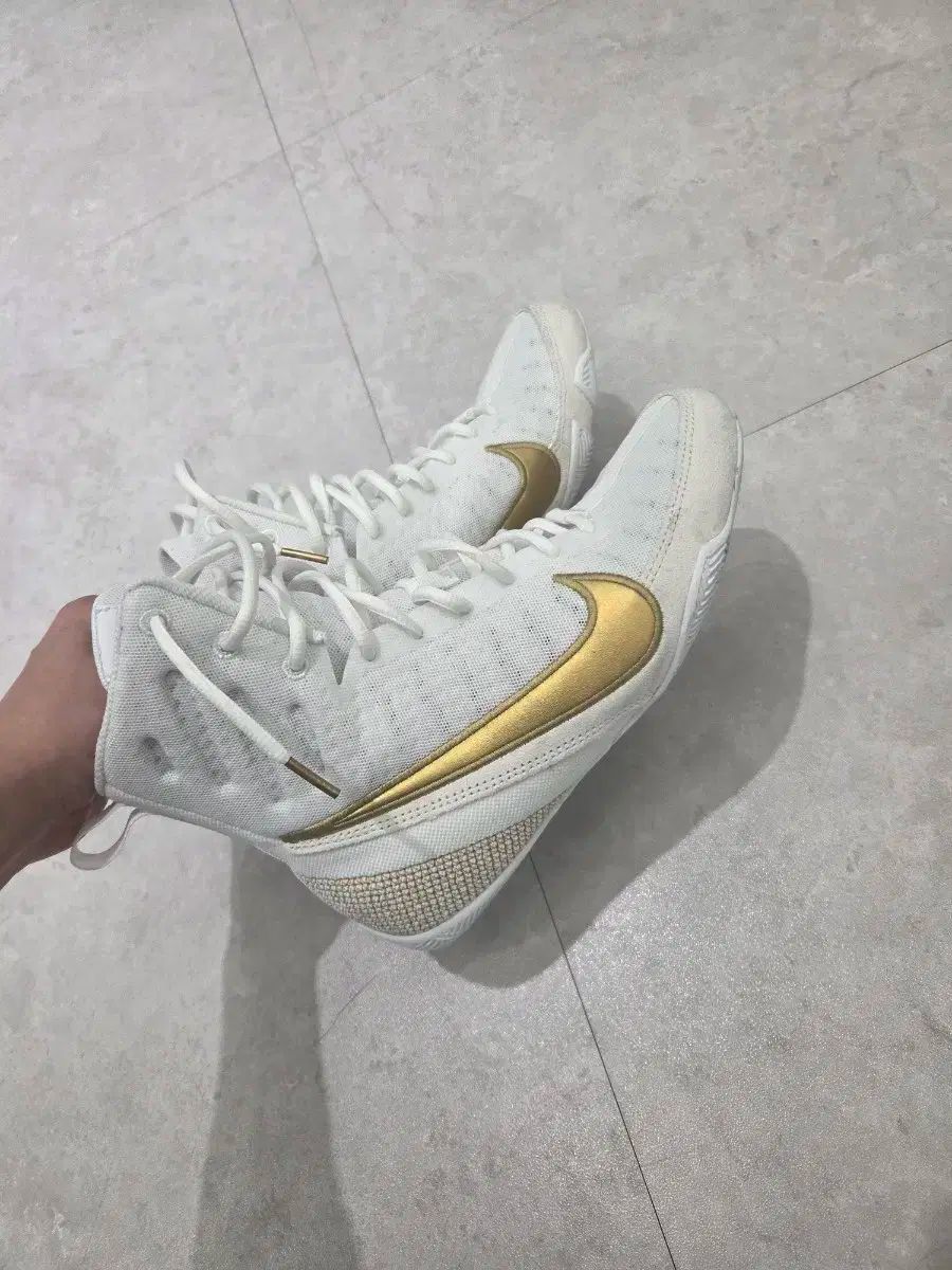 麻Cloth MY 3 250 白 GOLD ボクシング シューズ