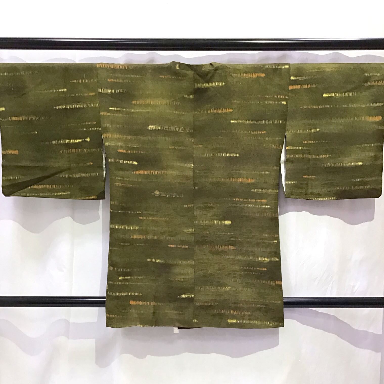 道行 着物 和装コート 緑系地 No 200701 1633 梱包サイズ60