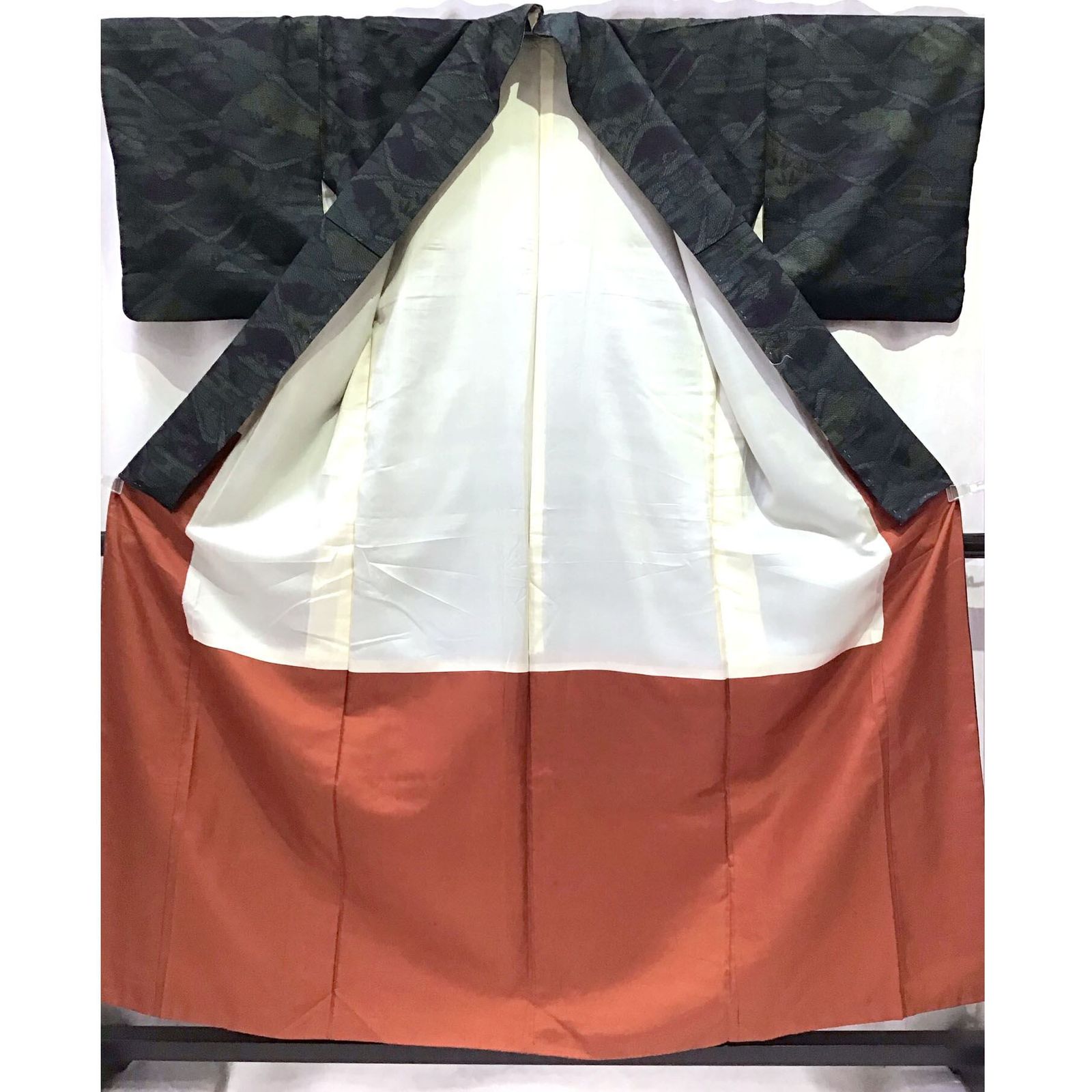 着物 紬 紺系地 No 200701 1647 梱包サイズ80