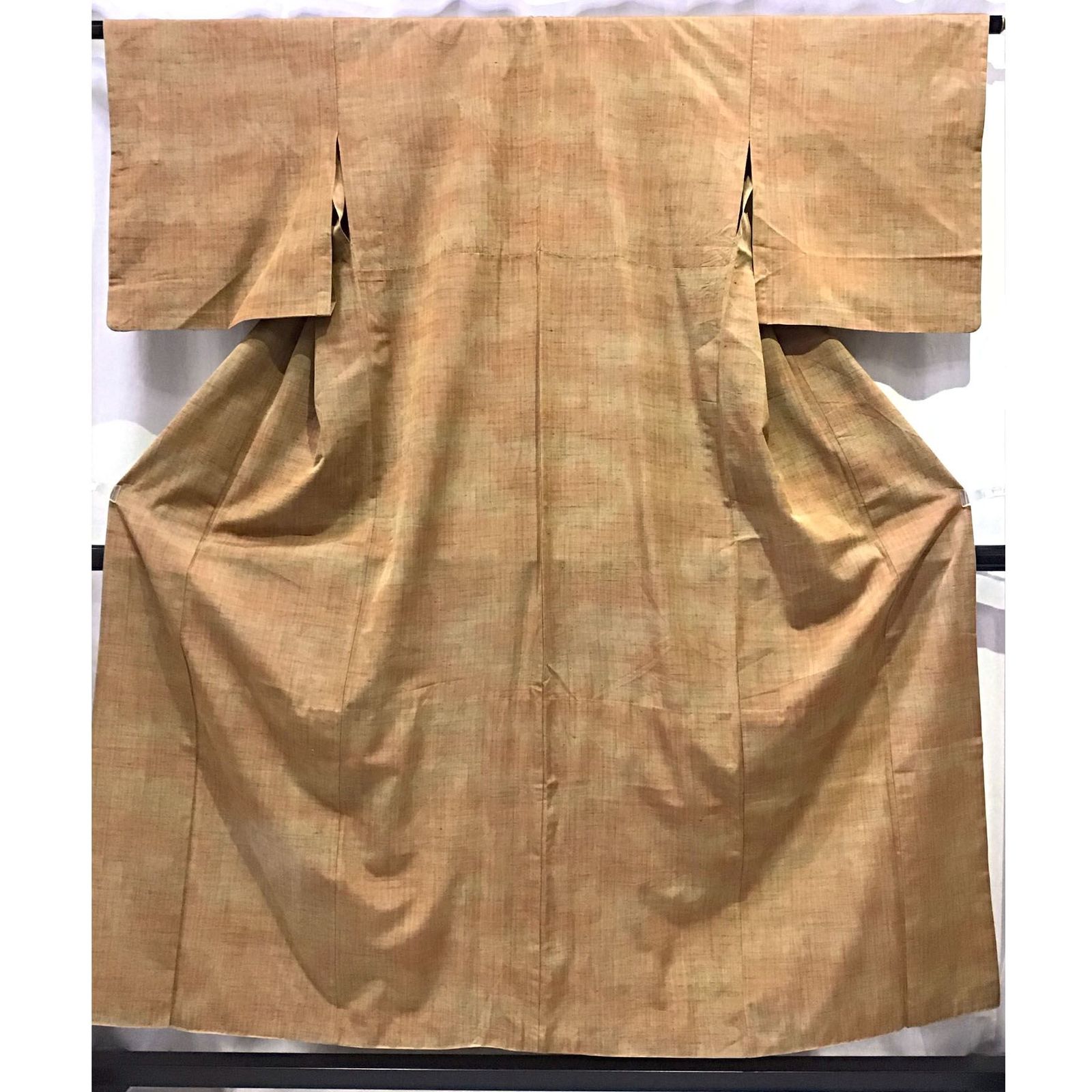 着物 紬 単衣 茶系地 No 200701 1669 梱包サイズ80