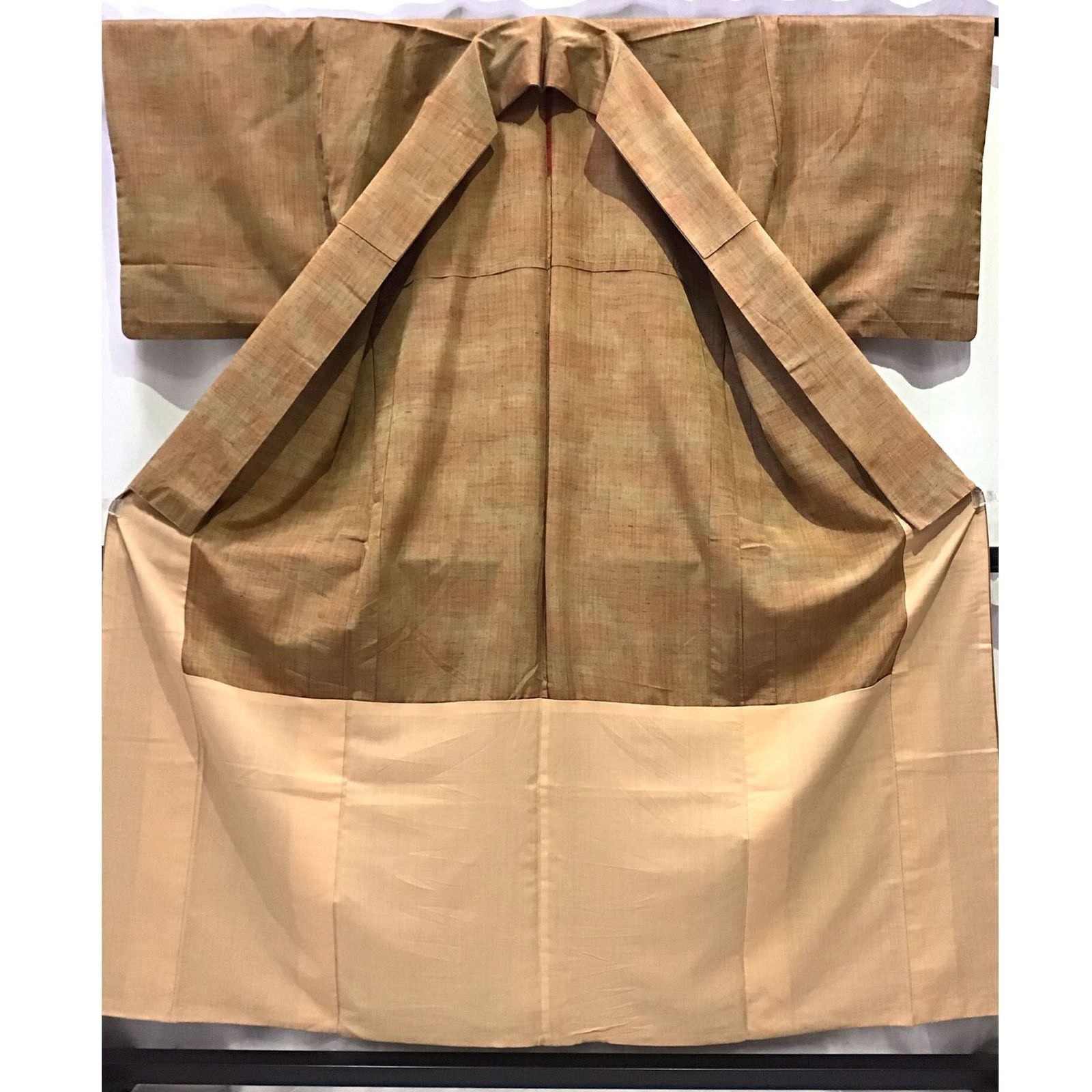 着物 紬 単衣 茶系地 No 200701 1669 梱包サイズ80