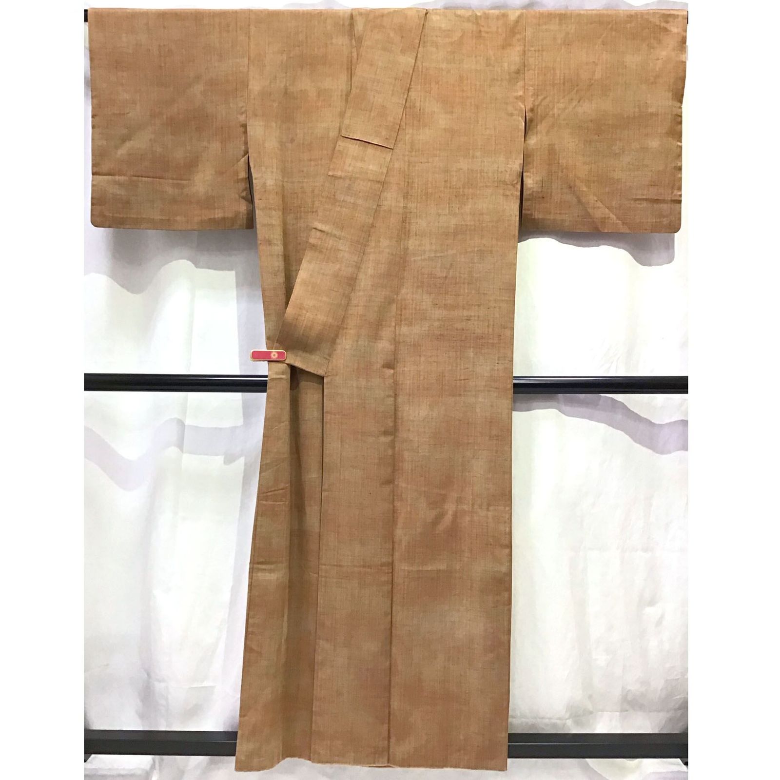  着物 紬 単衣 茶系地 No.200701-1669 梱包サイズ80 紬 着物反物