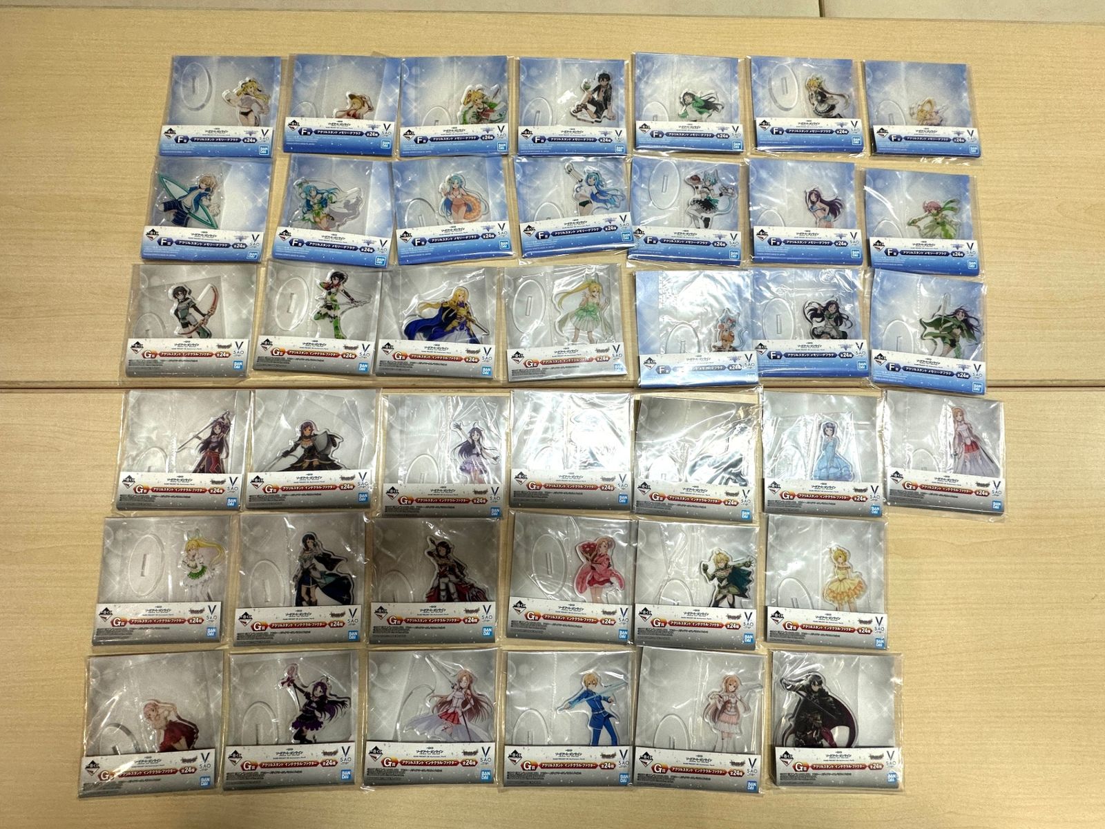 一番くじ ソードアート オンライン G F賞 アクリルスタンド 40個セット インテグラル ファクター17種 メモリー デフラグ23種 11 10