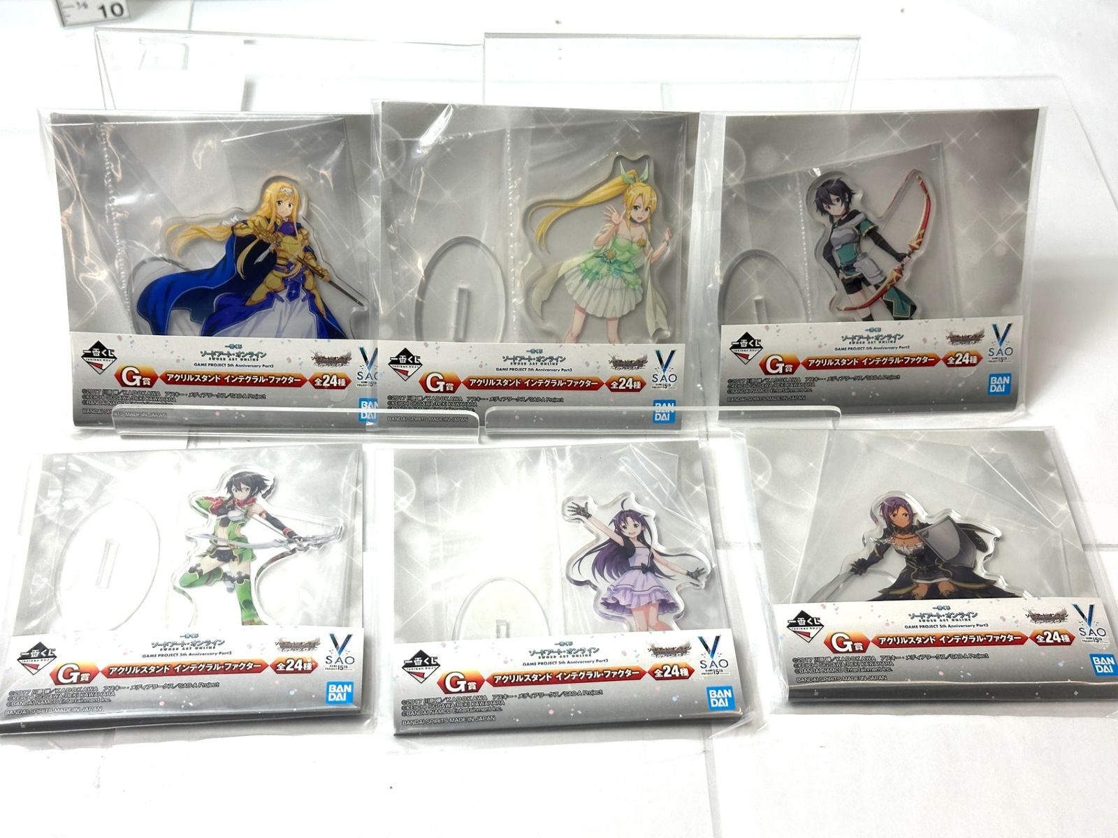 一番くじ ソードアート オンライン G F賞 アクリルスタンド セット インテグラル ファクター17種 メモリー デフラグ23種 11 10