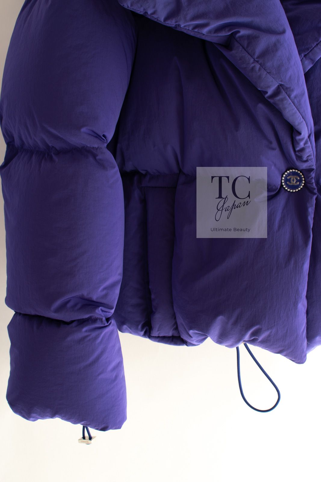 シャネル ダウン ジャケット CHANEL バイオレット パープル コート