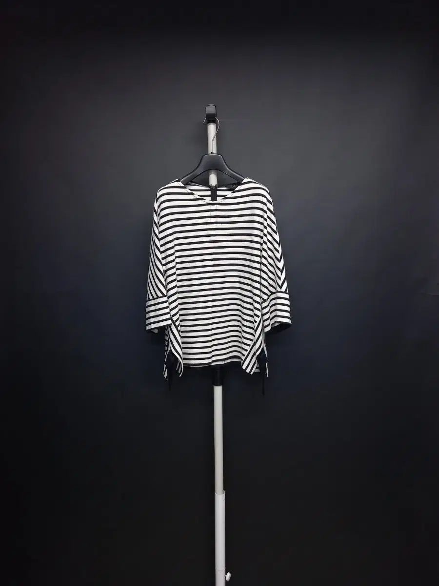 TIME 秋冬 7分丈 ボーダー柄 Tシャツ ブラウス 44 77