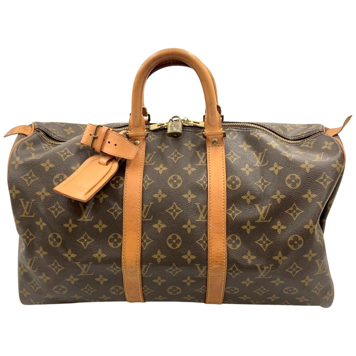 〇〇LOUIS VUITTON ルイヴィトン モノグラム キーポル バンドリエール45 ボストン バッグ M41418 ブラウン