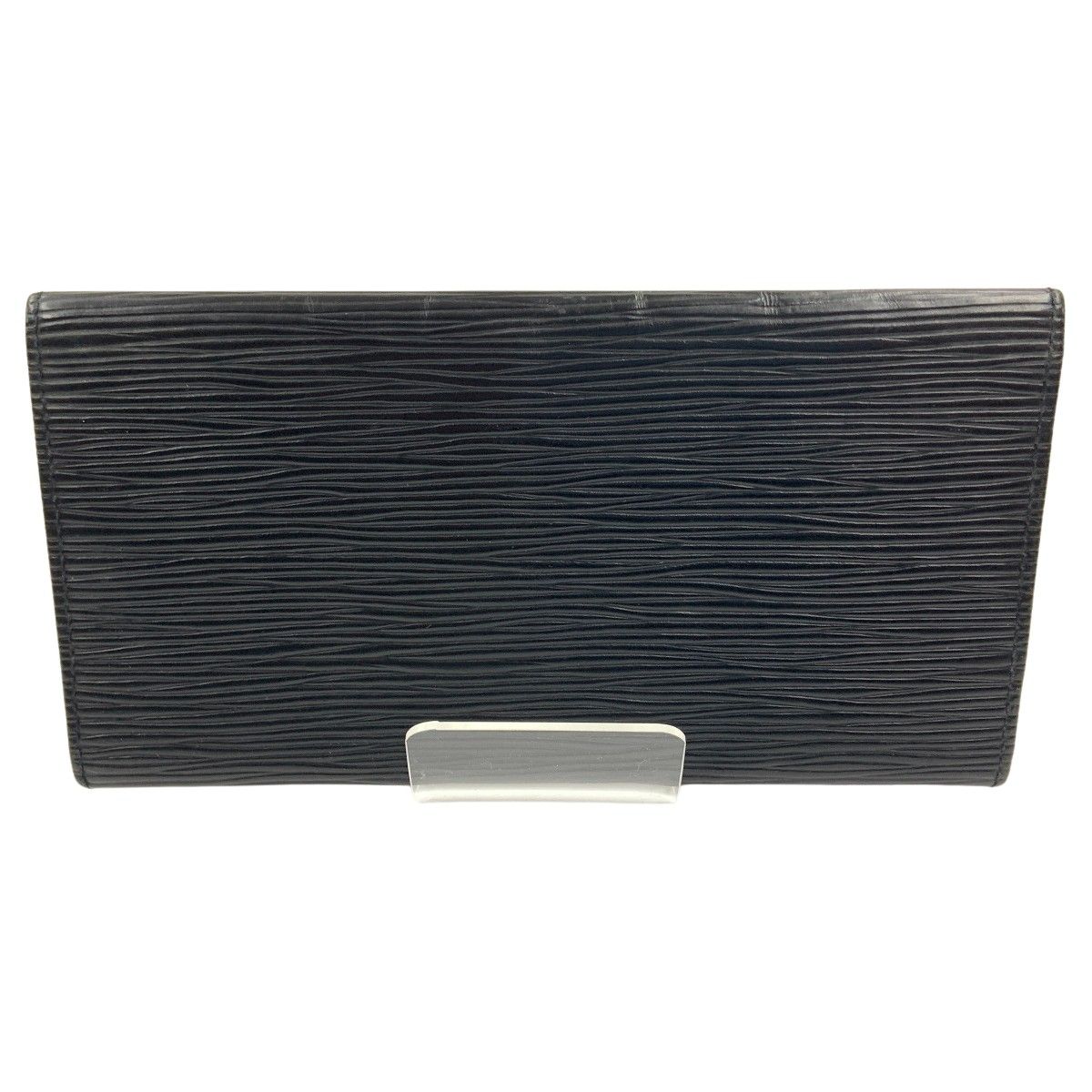 未使用　LOUISVUITTON ルイヴィトン　エピ　二つ折り財布　黒　ブラック LOUIS VUITTON - ルイヴィトン 長財布 二つ折り財布 エピ ロゴ型押し