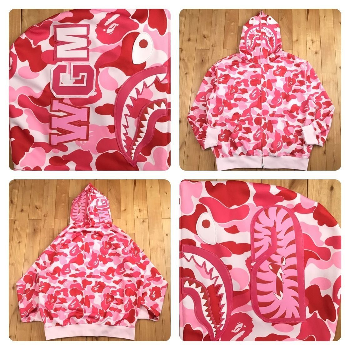 ☆XL☆ ABC CAMO Pink ジャージ シャーク パーカー shark full zip