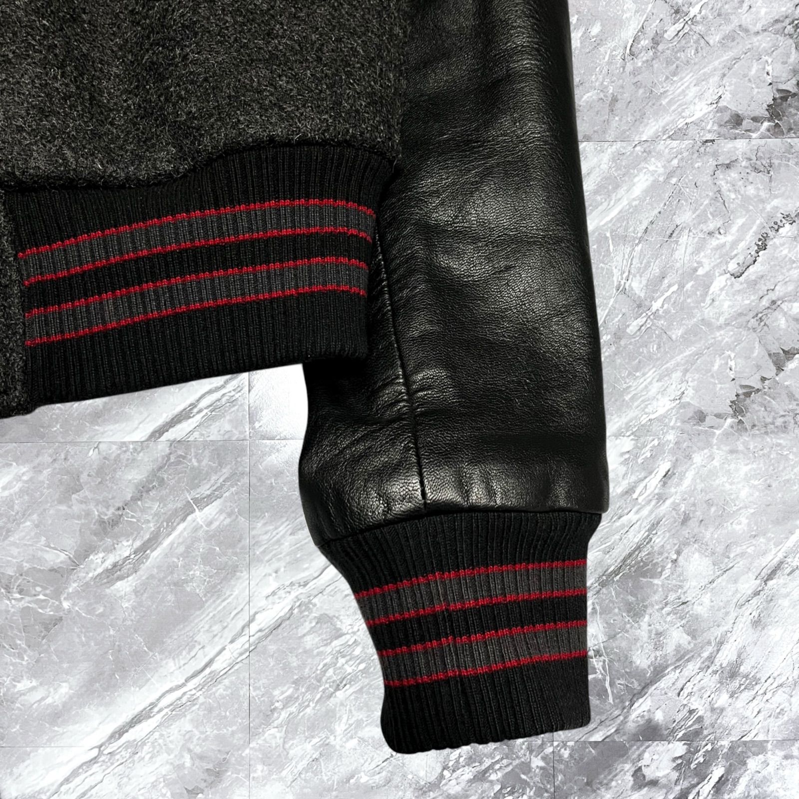 DIESEL 本革 スタジャン ブラック 黒 切り替え パッチ ウール レザー Yahoo!オークション -「ディーゼル レザー スタジャン」の落札相場