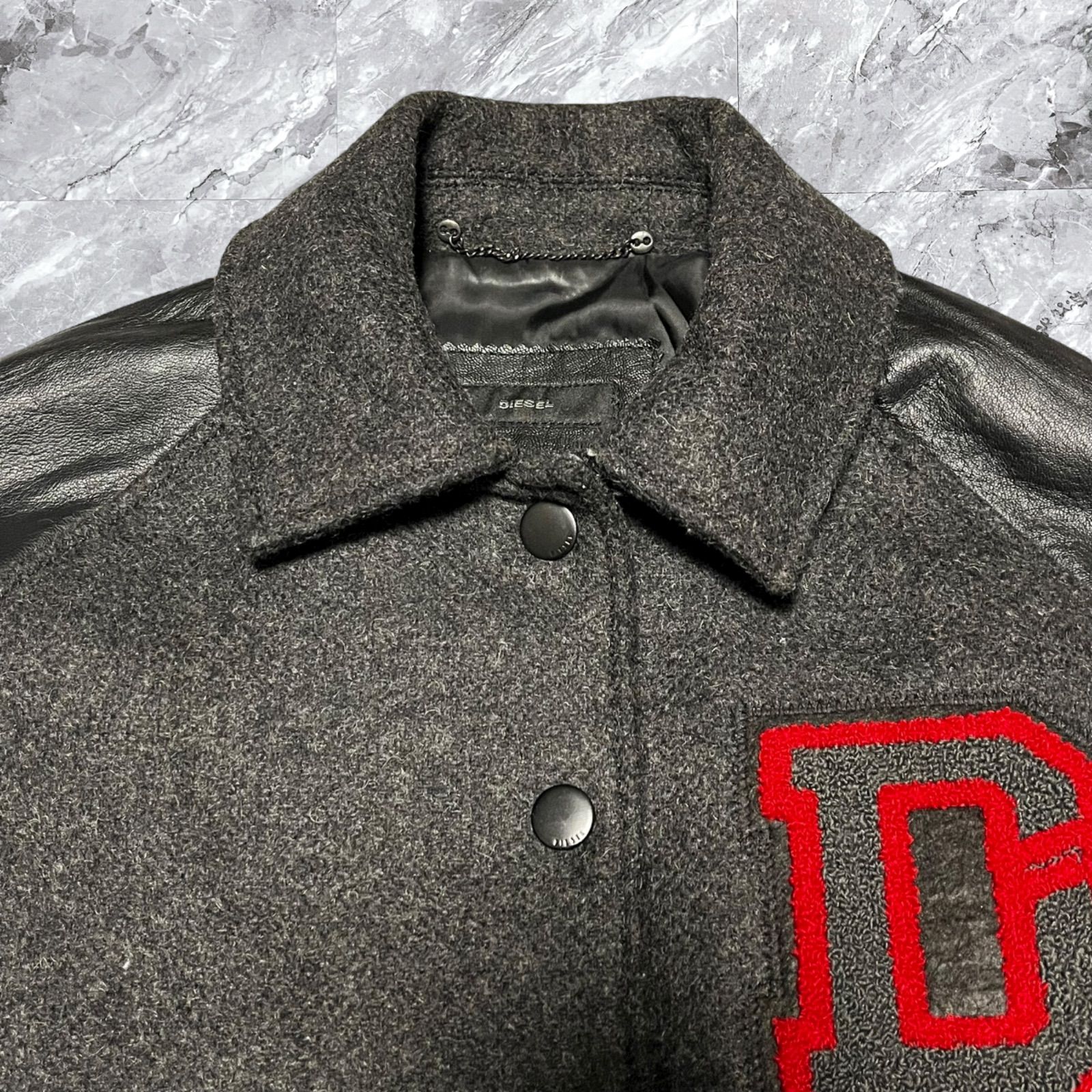 PUNYUS ブラックパンサースタジャン 刺繍スタジャン 黒/白 PUNYUS