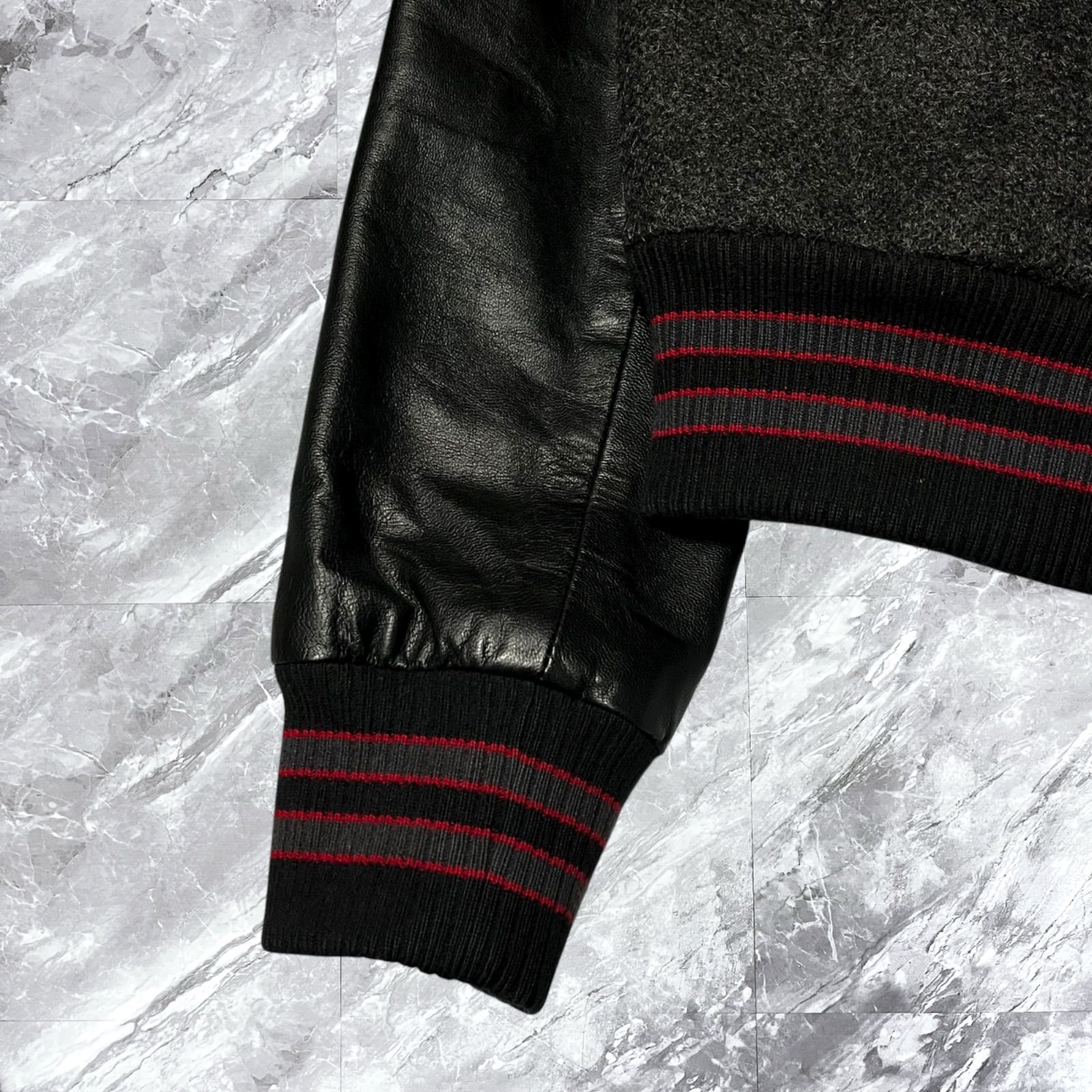 DIESEL ディーゼル スタジャン スタジアムジャンパー ウール レザー