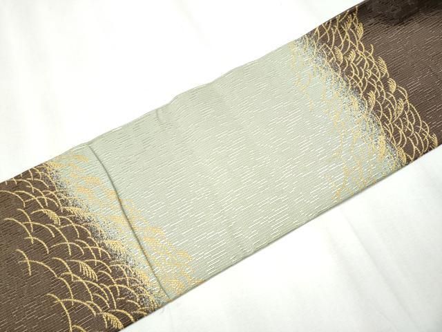  平和屋着物 九寸名古屋帯 人物 すすき文 金糸 正絹 hy 名古屋帯 帯