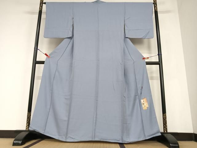 平和屋着物 螺鈿作家 甲斐泰造 色無地 紅碧色 正絹 zg