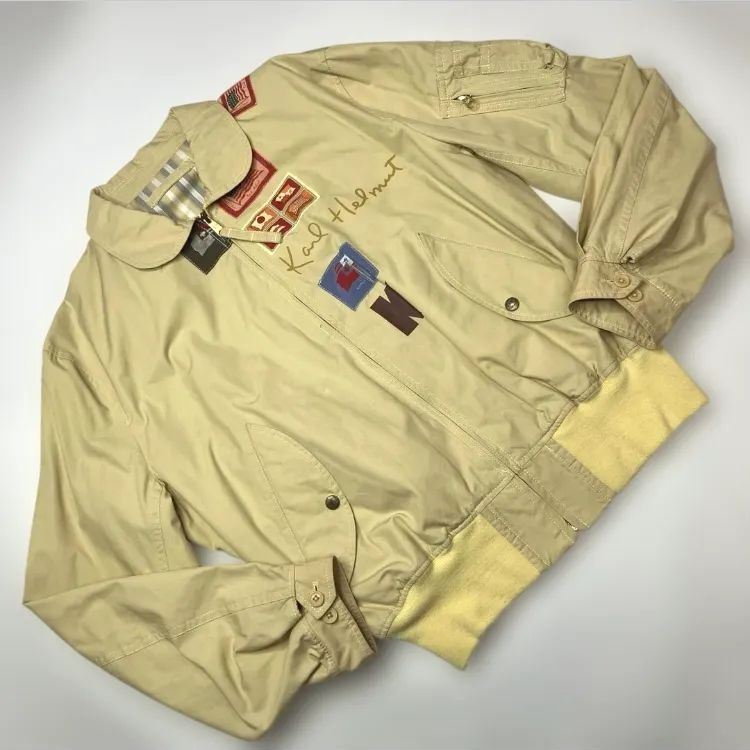 カールヘルム イエロー ワッペン ロゴプリント ブルゾン - メルカリ