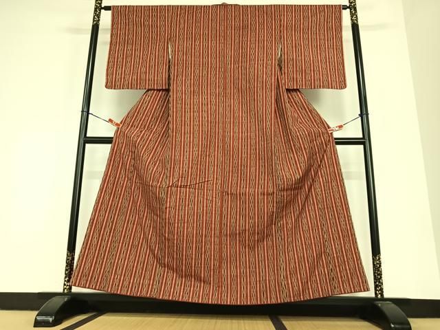 平和屋着物 上質な紬 変わり縞 正絹 zg