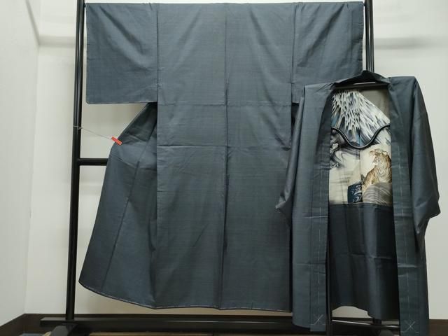 平和屋着物 男性 本場大島紬 アンサンブル 100亀甲 総詰め 正絹 CAAZ8144vf